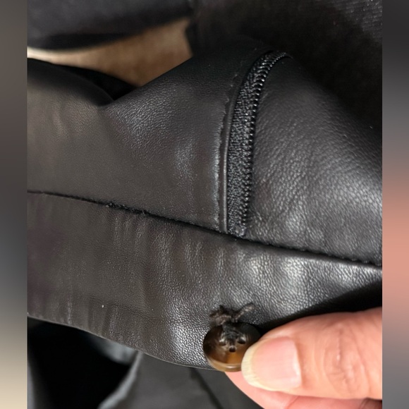 Loulou Studio noro 💯 % lambskin  leather Black Flare & Wide Leg pants - Picture 15 of 17